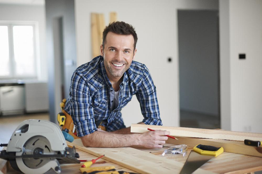 Contractor Tools Cutting Wood